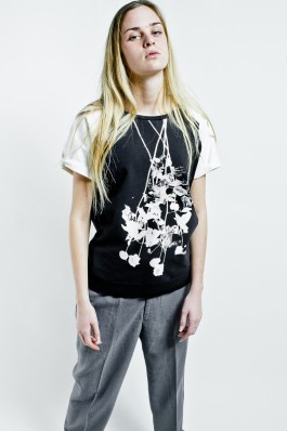 spring summer 2016 collection by LICK MY LEGS. printed sweatshirt. photo: matthieu lapierre 