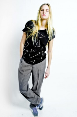 TRIANGLE: all over screen print on black long sleeves t-shirt. LML SS16 