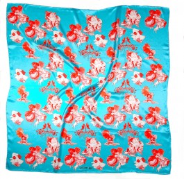 printed silk scarf by lick my legs. foulard 