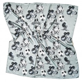 printed silk scarf by lick my legs. foulard 