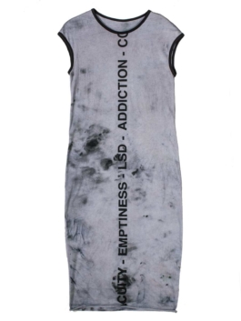 robe asymétrique sérigraphié Polystyren 