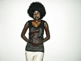 Photography. Fashion editorial. Model wearing tank top. 