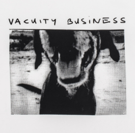 Art direction. Dog mouth close up. B&w photography. Screen printing. Title: vacuity business 