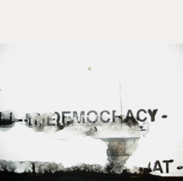 Art direction. Democracy black screen printing. 