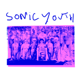 Art direction. sonic youth, pink, blue screen printing. 