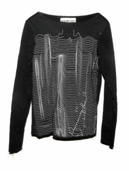 sweat noir sérigraphié Joy division. lick my legs 2010 
