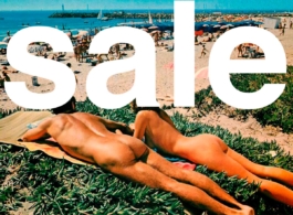 Art direction. Sale anouncement for social networks. beach photo. 